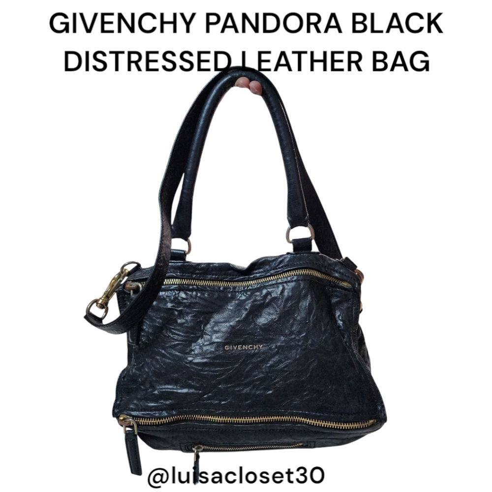 Givenchy Pandora Black distressed leather bag